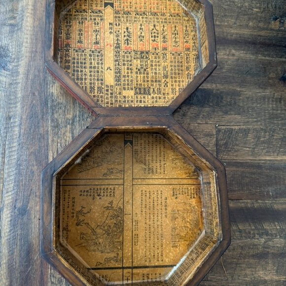 Chinese red lacquer box, antique, hand-painted children, calligraphy interior - Picture 3 of 5